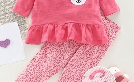 Babyhug Top & Lounge Pant Kitty Patch